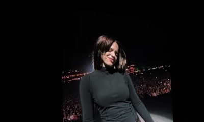 Rosalía llora en concierto.