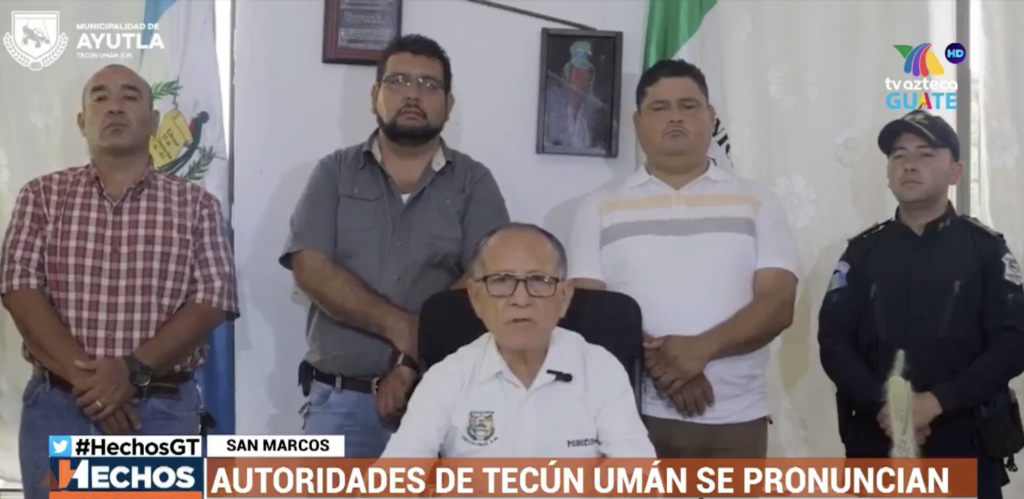 Autoridades de Tecún Umán.