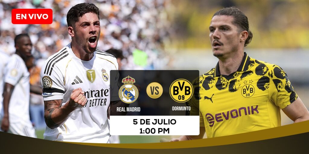 EN VIVO: Real Madrid vs Borussia Dortmund choque imperdible en los cuartos de final del Mundial de Clubes