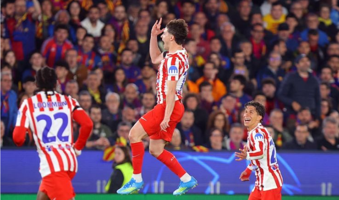 Atlético de Madrid vence al Barcelona 0-2 en ida de cuartos de final