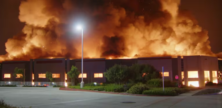 Le negaron un aumento: Hombre incendia fábrica donde trabaja (video)